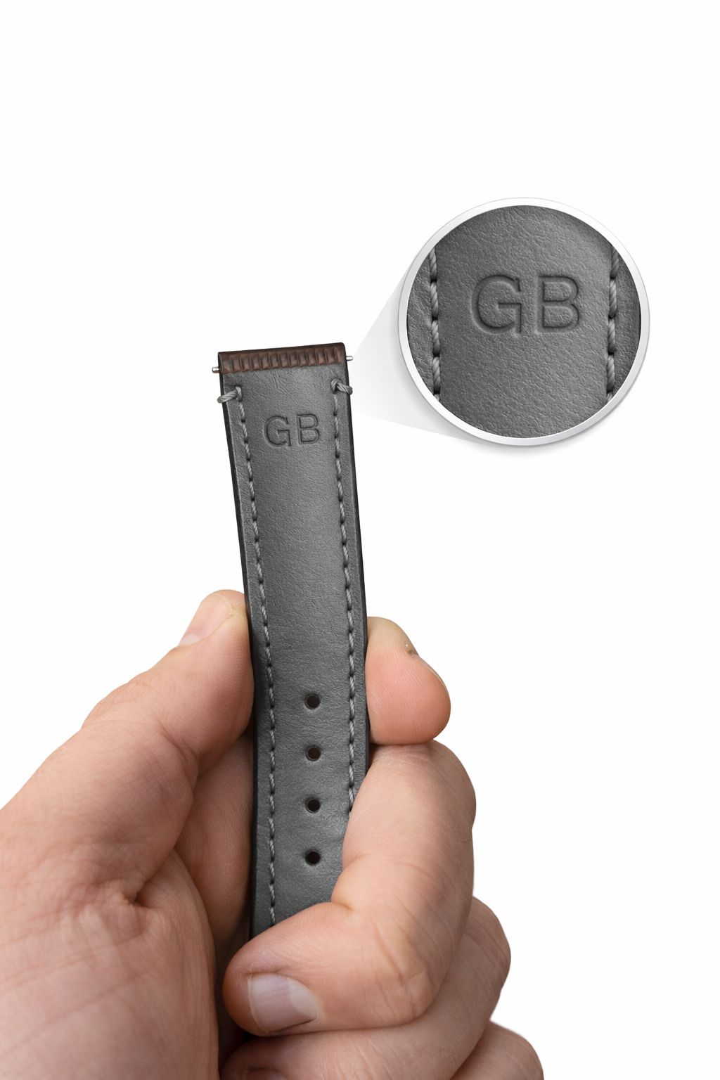 grava&ccedil;&atilde;o iniciais pulseira de couro